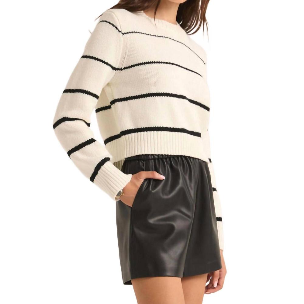 NEW Z SUPPLY milan stripe sweater in natural - Picture 2 of 3